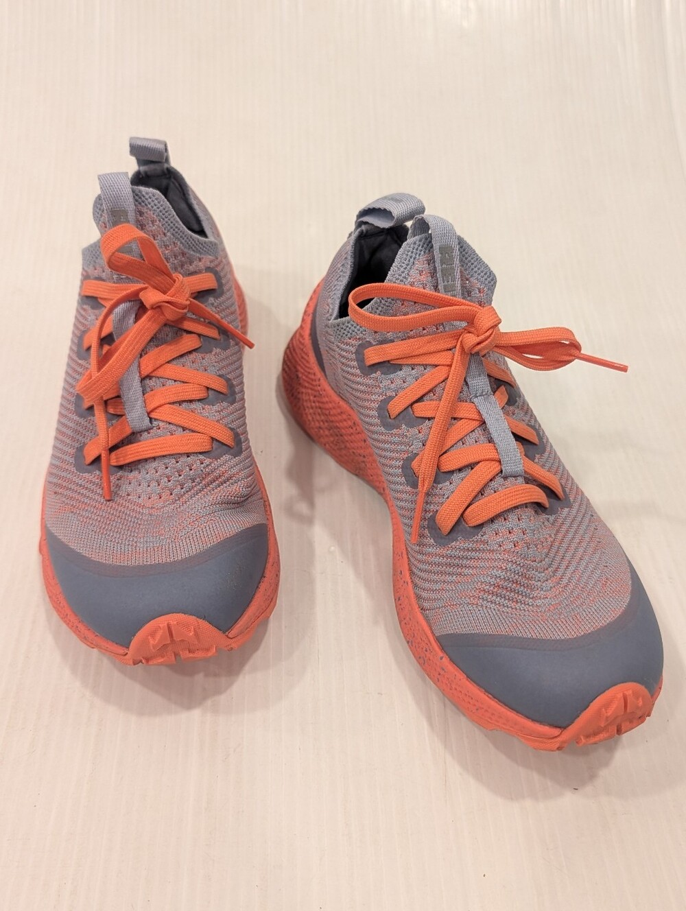REI Women's Swiftland MT Trail Run Gray & Coral Knit Athletic Sneakers Size 7.5 - Picture 2 of 11